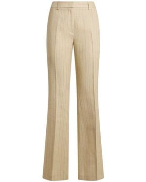 Etro Striped Bootcut Trousers - Natural