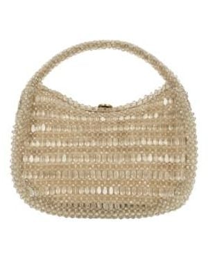 Etro Small Pony Bag With Embroidered Beads - Metallic