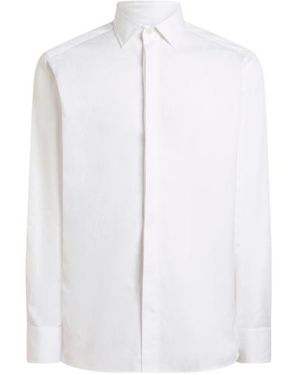 Etro Paisley Cotton Jacquard Shirt - White