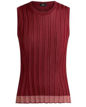 Etro Ribbed Top - Red