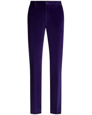 Etro Stretch Velvet Trousers - Blue