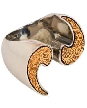 Etro Anello Con Paisley A Doppia Finitura, Donna - Bianco
