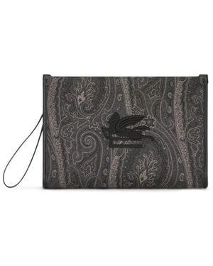 Etro Large Arnica Pouch - Grey