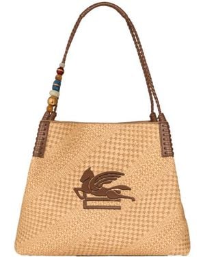 Etro Large Raffia Libra Tote Bag - Natural