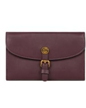Etro Leather Pony Wallet - Purple