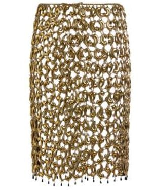 Etro Skirt With See-Through Metal Paisley Details - White
