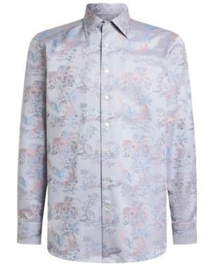 Etro Camicia Jacquard - Blu