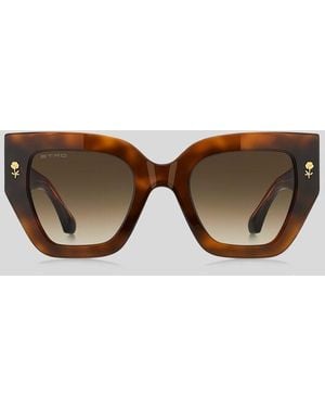 Etro Colour Stripes Sunglasses - Brown