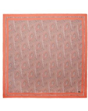 Etro Modal Shawl With Floral Paisley Motif - Pink