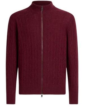 Etro Einfarbiger Cardigan Aus Kaschmir, Herren, Größe - Rot