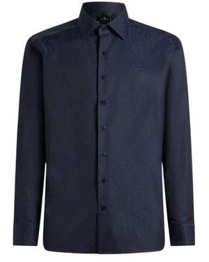 Etro Cotton Jacquard Shirt - Blue