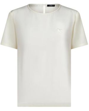 Etro Crepe De Chine T-Shirt - White