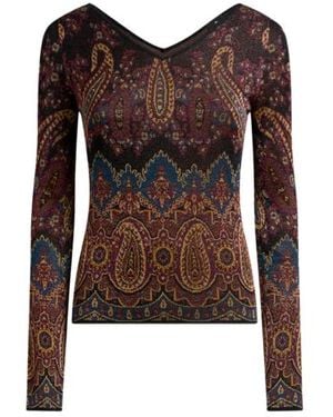 Etro Paisley Jacquard Sweater - Brown