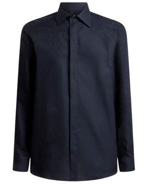 Etro Camicia Jacquard - Blu