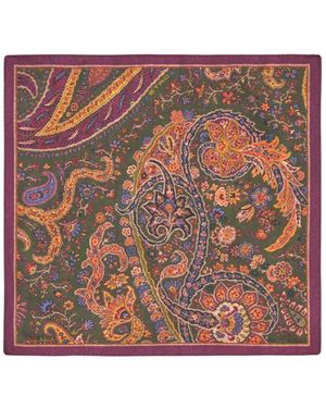 Etro Einstecktuch Mit Floralem Paisleymuster, Herren - Braun
