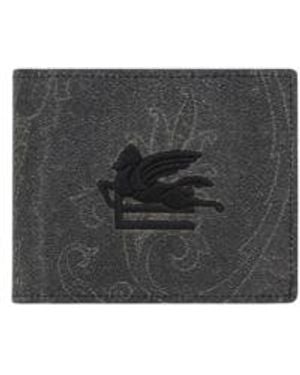 Etro Arnica Wallet With Pegaso Detail - White