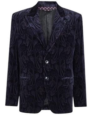 Etro Giacca Monopetto - Blu
