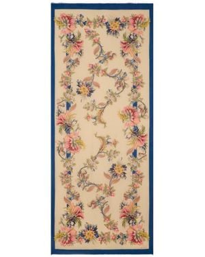 Etro Modal And Cashmere Jacquard Scarf With Floral Motif - Natural