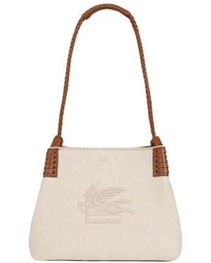 Etro Cabas Libra En Canvas Petit Modèle, Femme - Neutre