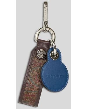 Etro Arnica Charm With Leather Details - Blue