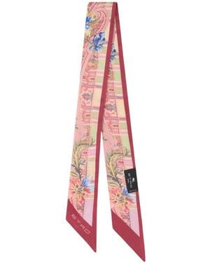Etro Silk Twill Paisleyina With Paisley Motif - White