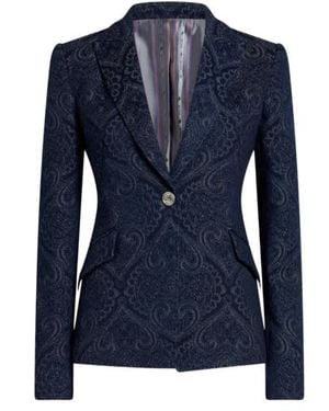 Etro Denim Jacquard Jacket - Blue