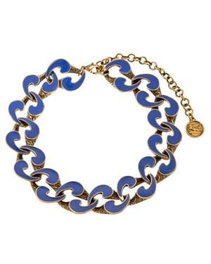 Etro Enamelled Paisley Necklace - Blue