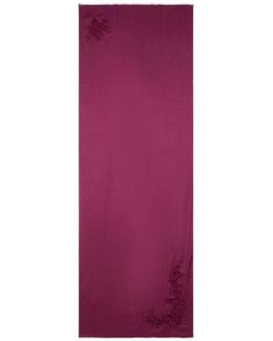 Etro Paisley-Embroidered Scarf - Purple