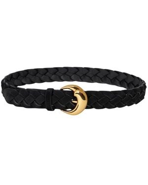 Etro Woven Leather Belt - Black