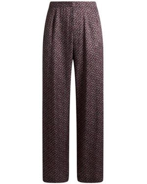 Etro Trousers With Micro Paisley Motif - Purple
