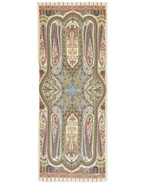 Etro Printed Silk And Cashmere Scarf - Natural