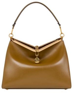 Etro Large Leather Vela Bag - Metallic