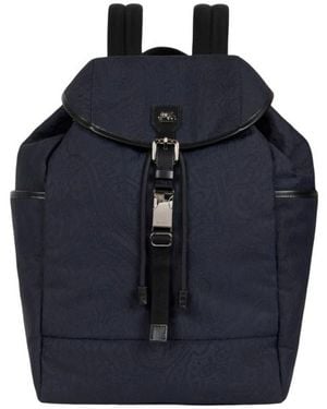 Etro Nylon Jacquard Backpack - Blue