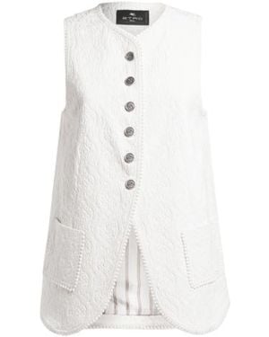 Etro Paisley Jacquard Waistcoat - White