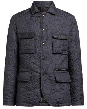 Etro Quilted Jacket With Pockets - Blue