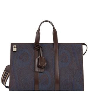 Etro Reisetasche Essential Jacquard, Herren - Blau