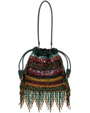 Etro Borsa Kalispera Piccola Con Paillettes E Perline, Donna - Verde