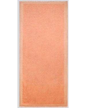 Etro Linen-Blend Scarf With Paisley Motif - Orange
