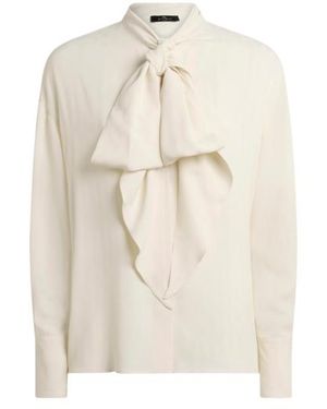 Etro Silk-Blend Jacquard Shirt With Silk Scarf And Paisley Motif - White
