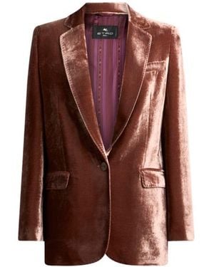 Etro Velvet Jacket - Brown