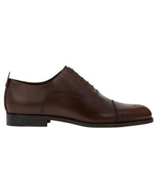 Etro Leather Oxford Shoes With Paisley Details - Brown