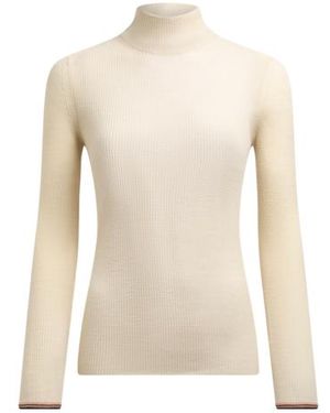 Etro Wool Jacquard Turtleneck Jumper - White