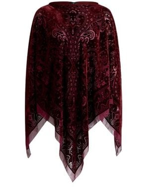 Etro Poncho - Rosso