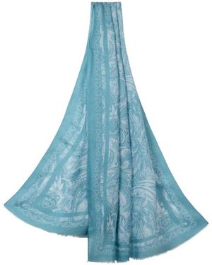 Etro Sciarpa Con Motivo - Blu