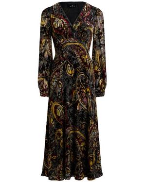 Etro Midi Wrap Dress - Black