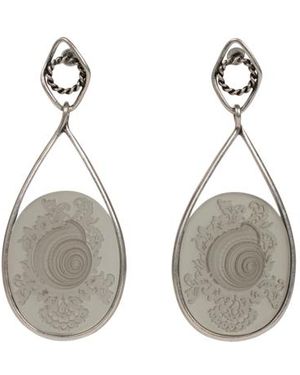 Etro Earrings With Cameo Shell - White