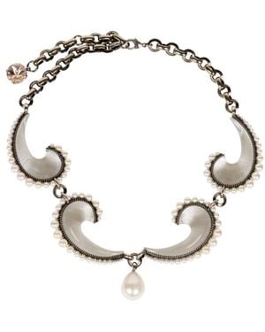 Etro Collana Paisley Con Perle, Donna - Metallizzato