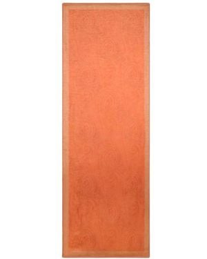 Etro Linen-Blend Scarf With Paisley Motif - Orange