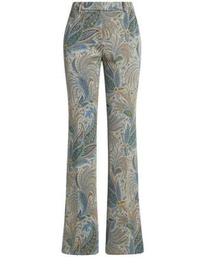 Etro Paisley Jacquard Pants - Gray