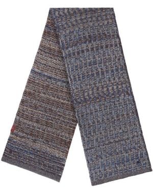 Etro Cable-Knit Cashmere Scarf - Gray